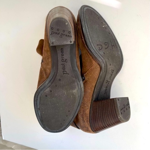 Paul Green Dallas Ankle Bootie In Earth Brown Suede - Size 8 - Picture 12 of 13